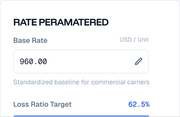 Build Your Own Rates — Rate scheduling configuration mockup
